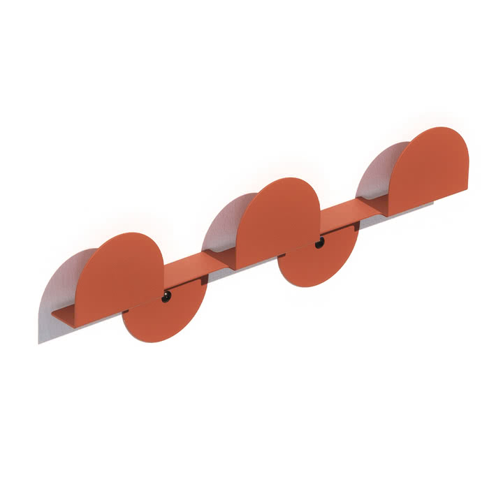 Nobodinoz - Vibes væg knagerække, 37 cm, brændt rød