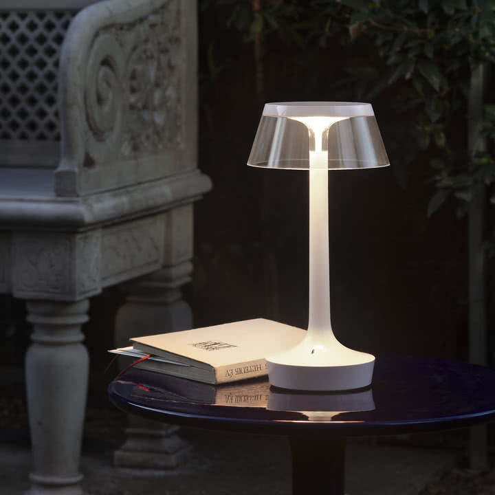 Flos - Bon jour Unplugged batteridrevet bordlampe, Color Tune, næsten hvid
