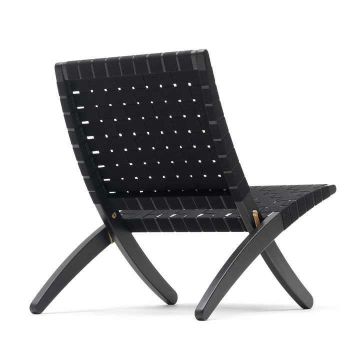 Carl Hansen - MG501 Cuba stol, sortlakeret eg / sort / messing beslag (Limited Edition)