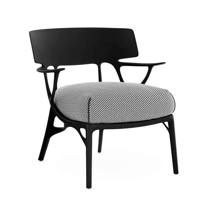 Kartell – AI udendørs loungestol, sort/hvid-sort (stoftwill)