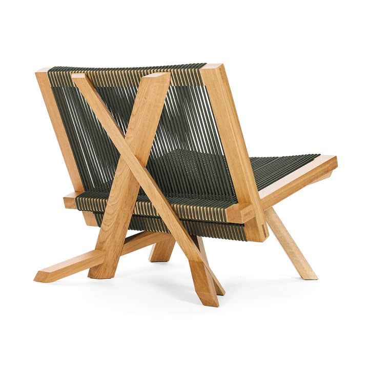 ClassiCon – Volkshaus Lounge Chair, naturlig eg/skovgrøn