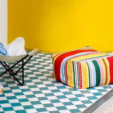 Marimekko - Paraati sædehynde, hvid / flerfarvet