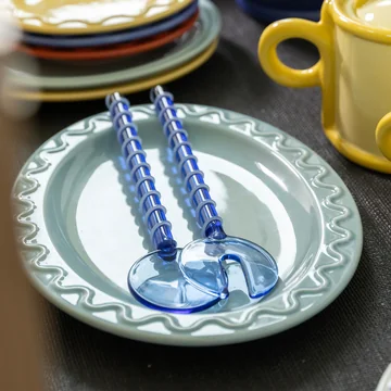 & klevering - Slyngesalatservietter, blå