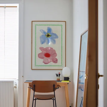 Paper Collective - Flower with Checks plakat