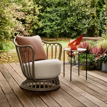 Grace Outdoor Lounge Chair, svampegrå fra Gubi