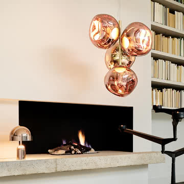 Tom Dixon – Melt Mini LED-lysekrone, kobber/guld