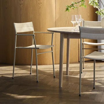 Northern - Vev lænestol, grå beige / naturlig