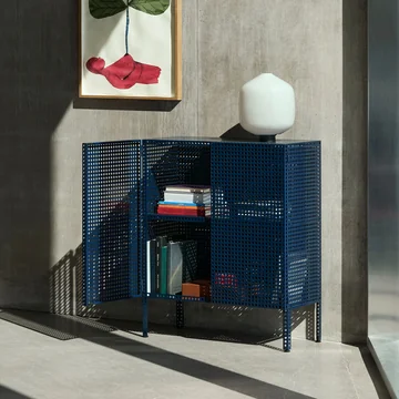 HAY - Perforated Cabinet M, stålblå