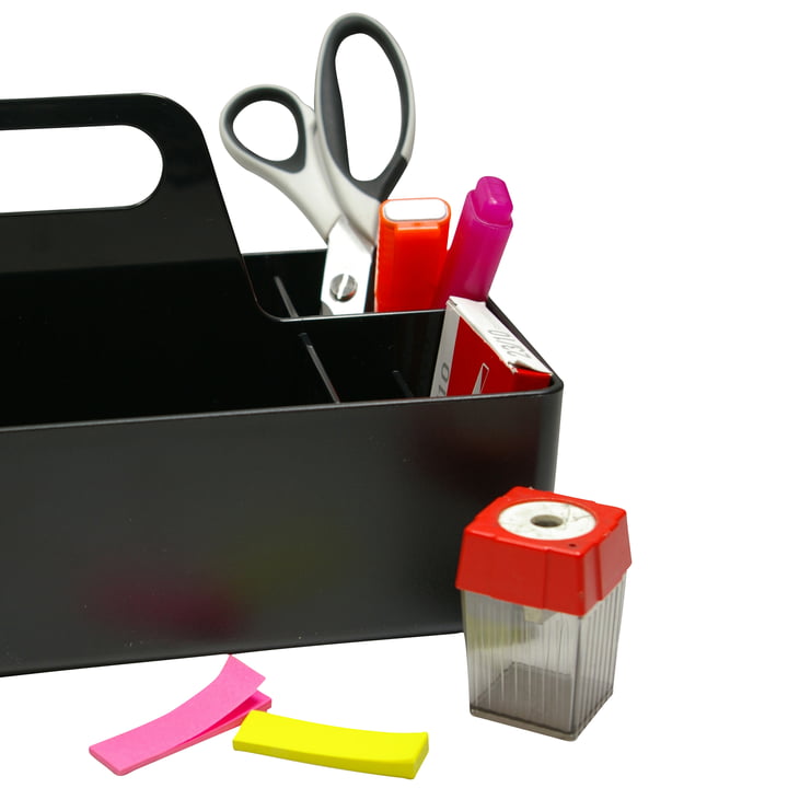 Vitra - Storage Toolbox basic dark, med saks, spidser, highlighter