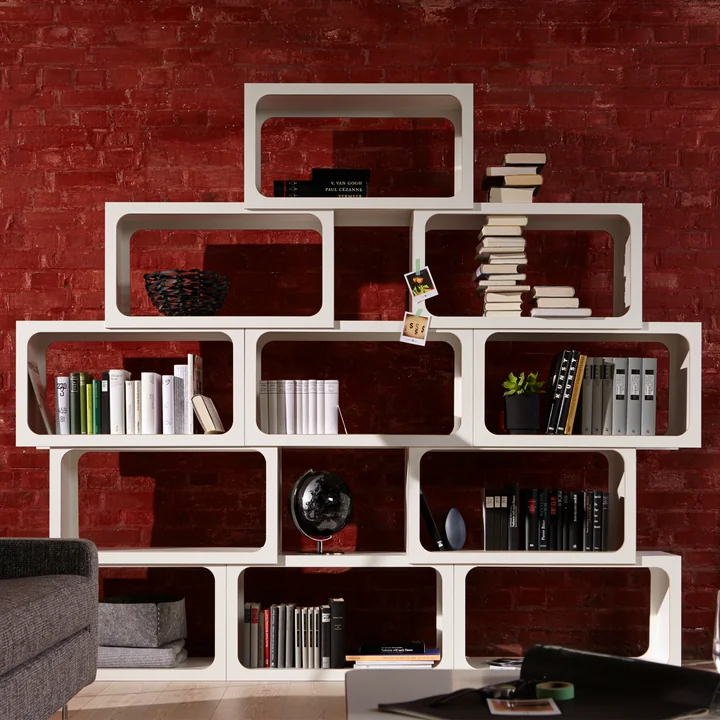 Müller Small Living – Boxit stabelbart reolmodul, set fra siden