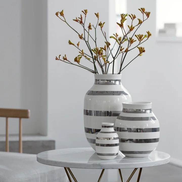 Kähler vaser med stribedesign