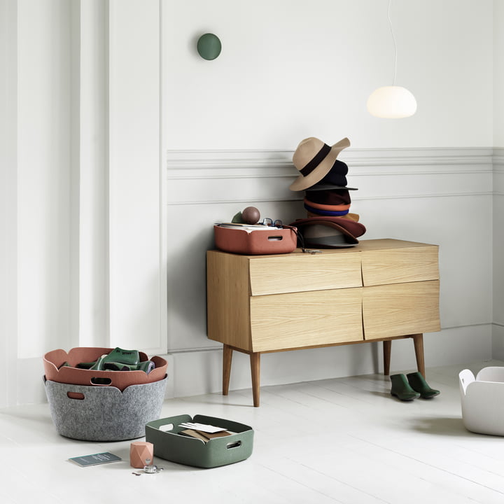 Restore opbevaringskurve og bakke fra Muuto