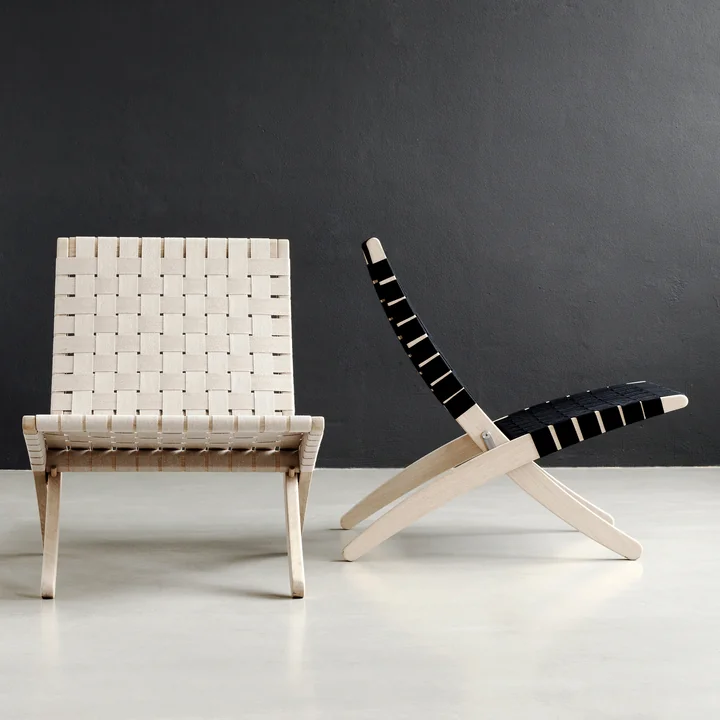 Cuba Chair webbing i hvid og sort