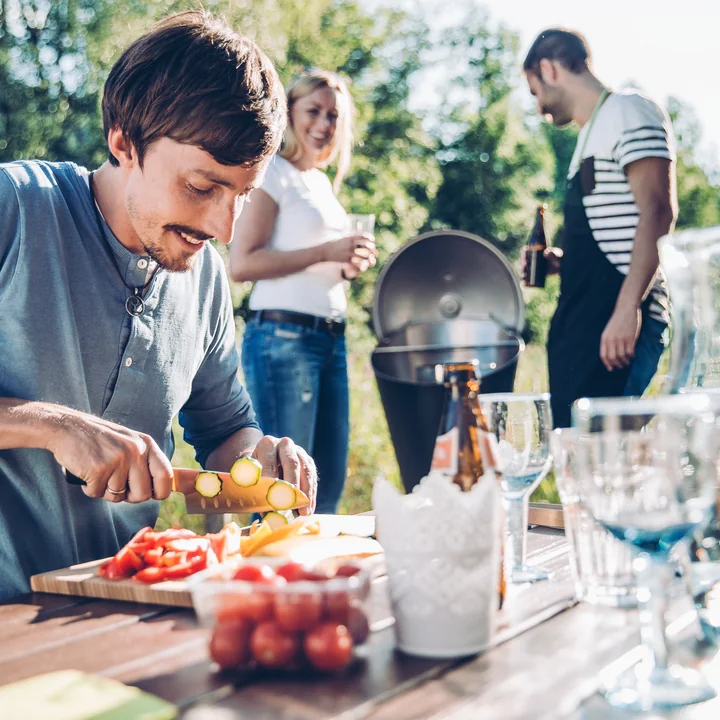 Regulerbar grillning med kul 