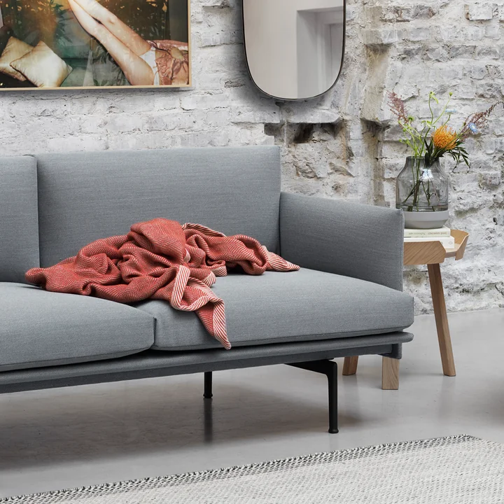 Ripple tæppe fra Muuto i rød