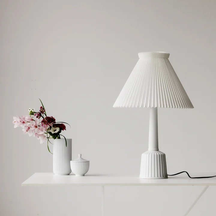 Esben Klint bordlampe Lyngby Porcelæn i hvid
