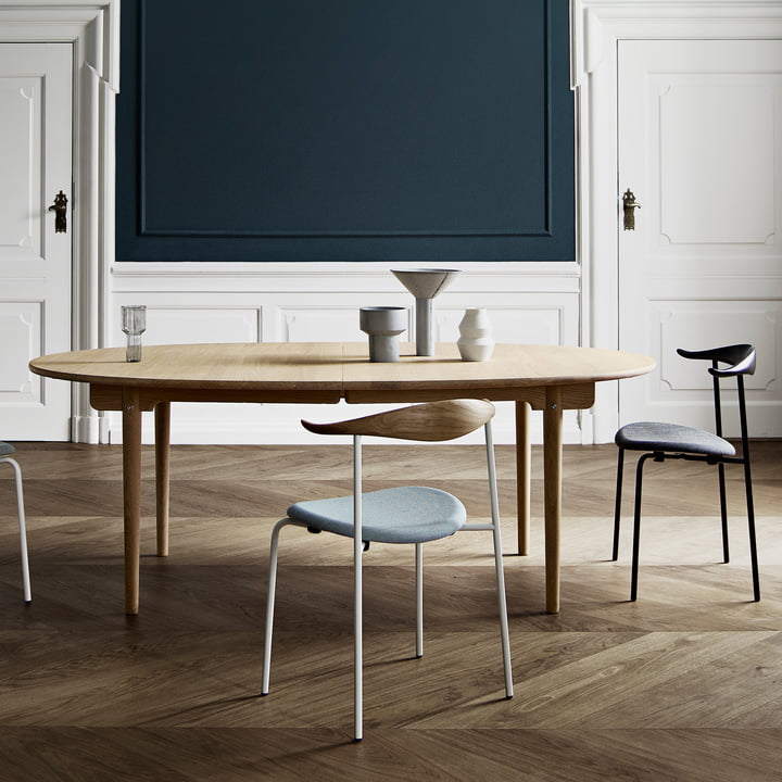 Carl Hansen – CH338 spisebord med udtræk, 200 x 115 cm, ludbehandlet eg