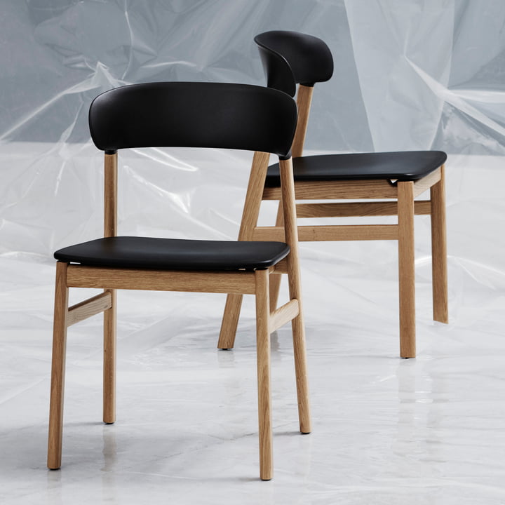 Normann Copenhagen - Herit stol, eg / sort