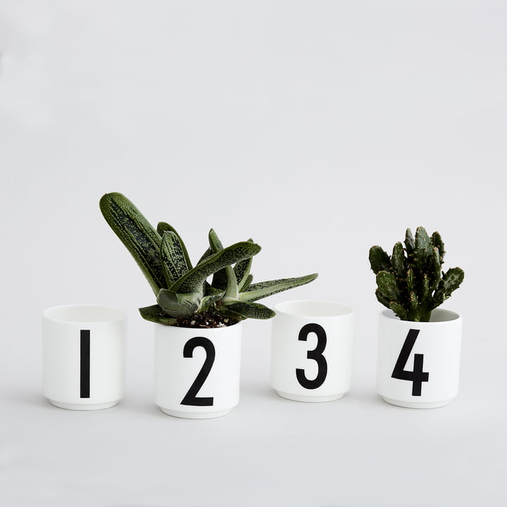 Minikopper i porcelæn (sæt med 4) fra Design Letters