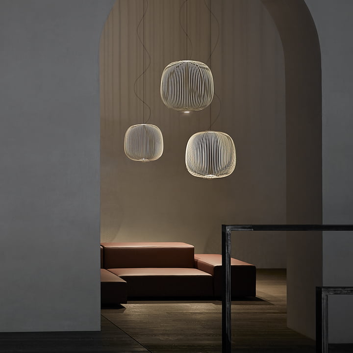 Foscarini - Spokes MyLight LED-pendel 2, large / hvid