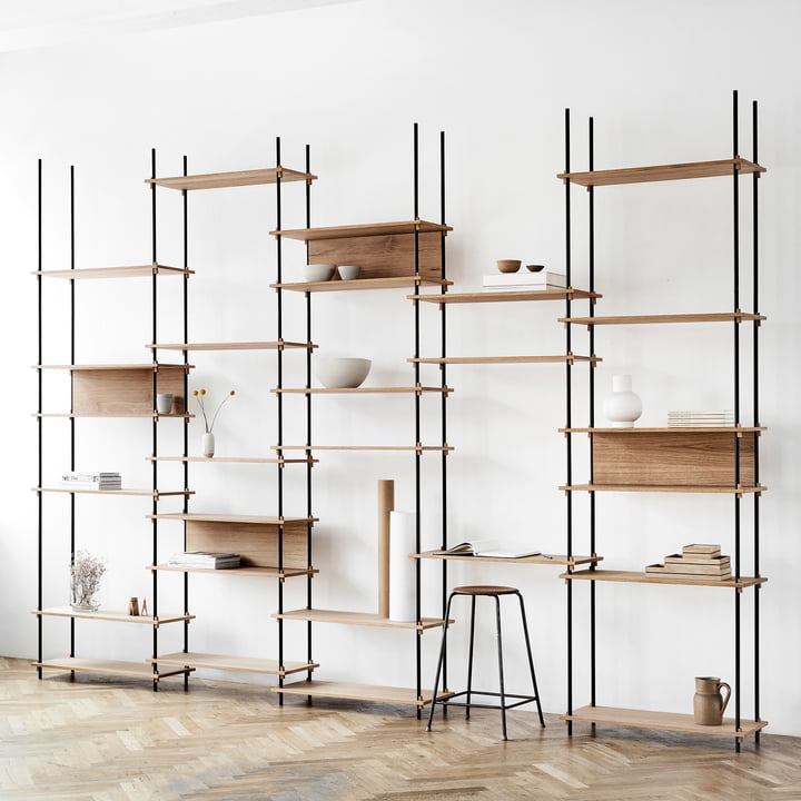 Shelving System fra Moebe - Tall Single, olieret eg