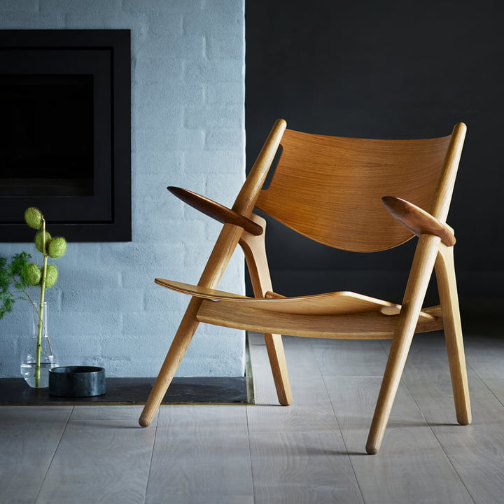 CH28T Lounge Chair af Carl Hansen olieret i egetræ