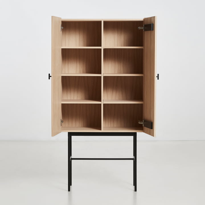 Array Highboard 80 cm i eg af Woud med otte rum