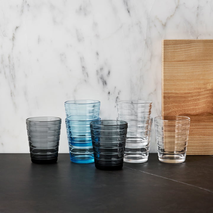 Aino Aalto drikkeglas fra Iittala i forskellige farver