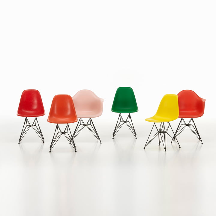 Vitra - Eames plast sidestol DSR