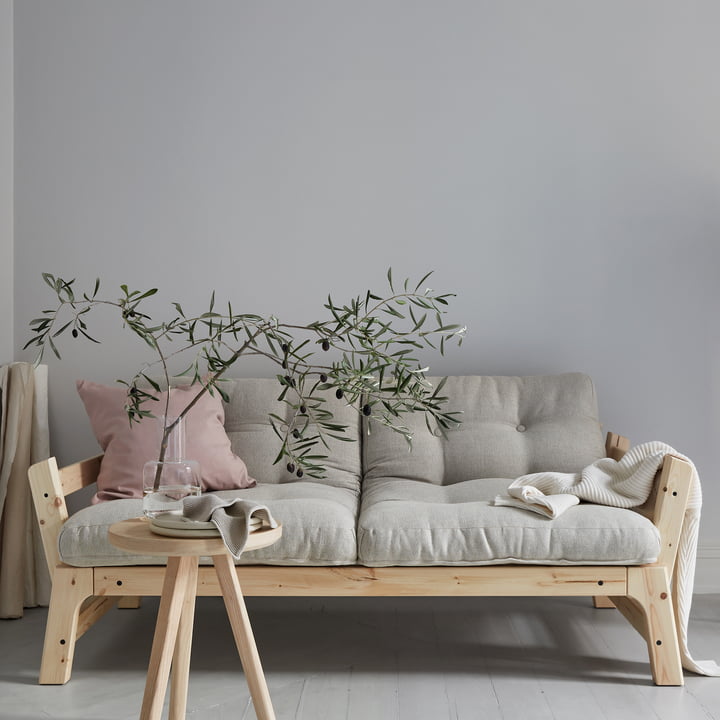 Step sofa af Karup Design i natur fyrretræ / beige