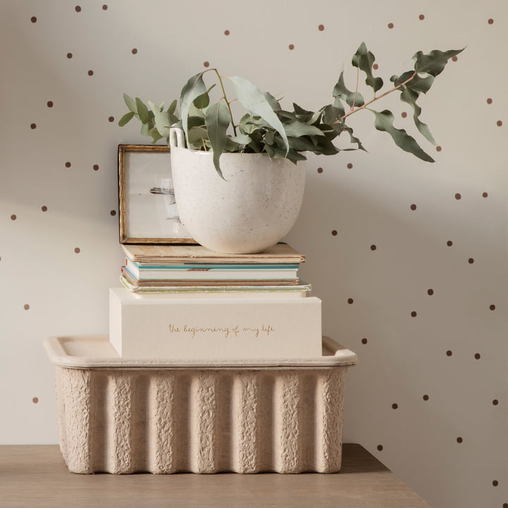 Speckle plantepotte, råhvid fra ferm Living