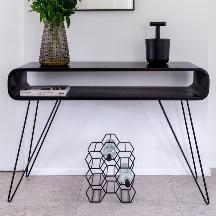 Metro Coffee Table, sort / sort med Pico flaskeholder af XLBoom