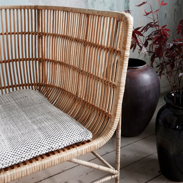 Cuun Rattan Lounge Chair, naturlig af House Doctor med sædehynde