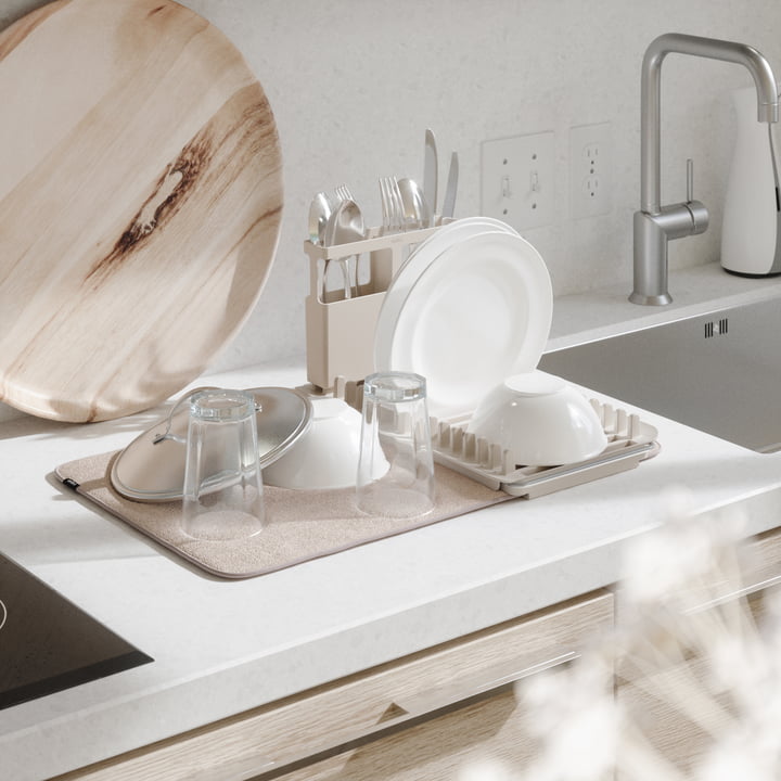 Udry over the Sink porcelænskurv & tørremåtte fra Umbra