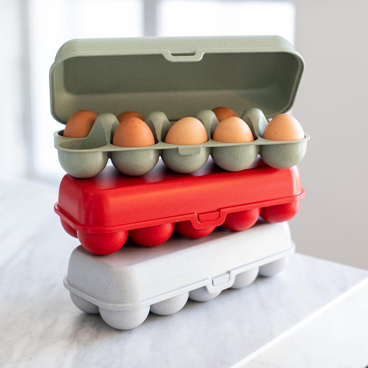 Eggs to go genanvendelige ægbeholdere fra Koziol