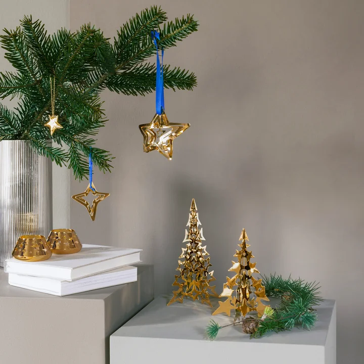 Julemobil stjerneskud, julebordstræ og Christmas Collectibles fyrfadsstage af Georg Jensen