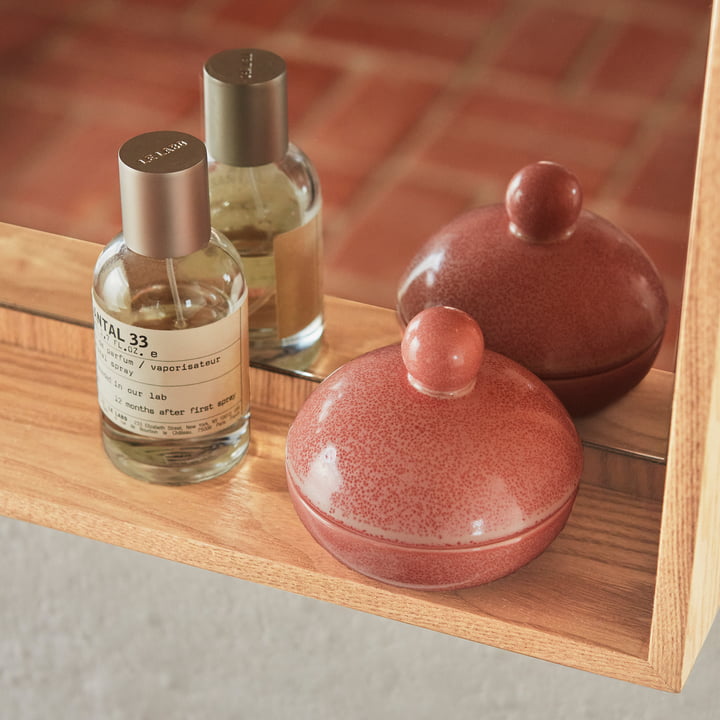 Peili spejl & Saga bonbonniere Low fra OYOY i coral