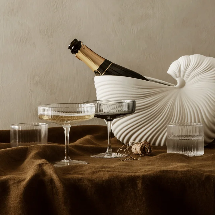 Ripple drikkeglas lavt fra Ferm Living