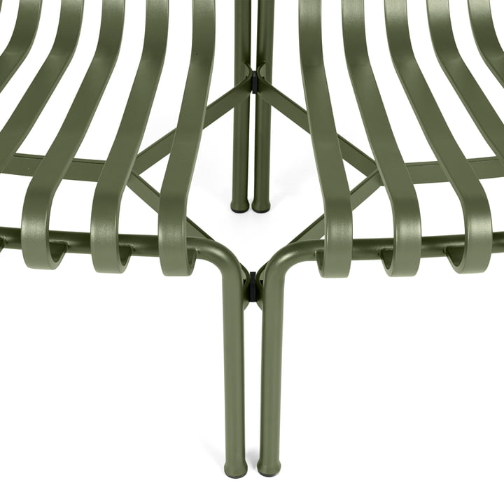 Palissade Park Dining Bench fra Hay i farven oliven