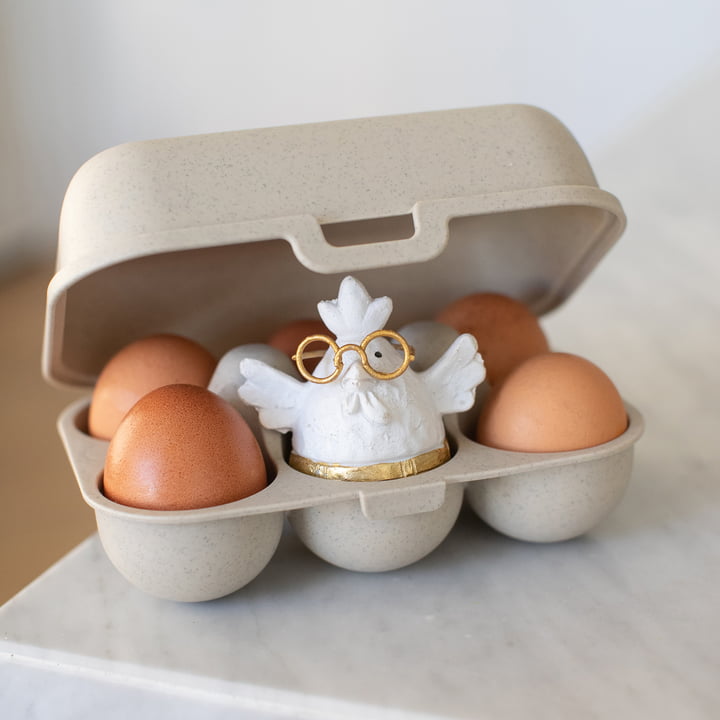 Eggs to go genanvendelig æggebakke mini, nature desert sand fra Koziol