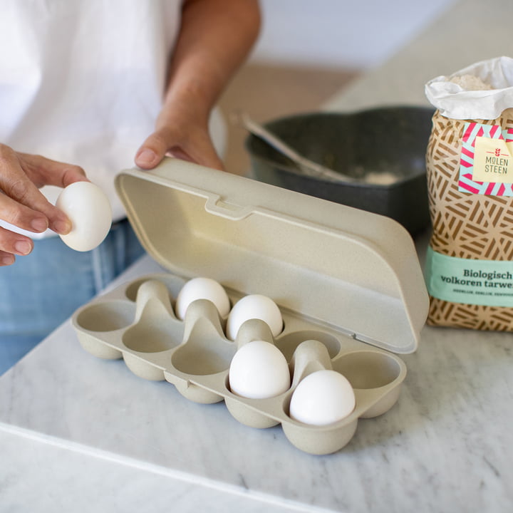 Eggs to go genanvendelig æggebakke, nature desert sand fra Koziol