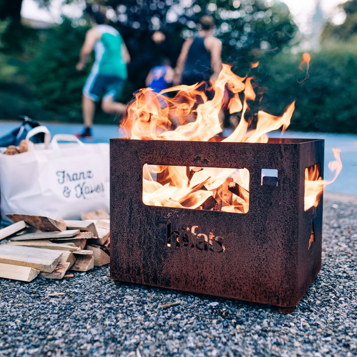 Beer Box brandkurv fra höfats i farven rusty