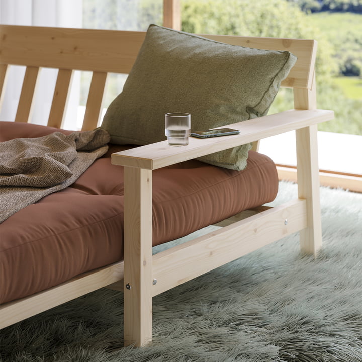 Unwind af Sovesofa, Natural Pine / Mokka fra Karup Design