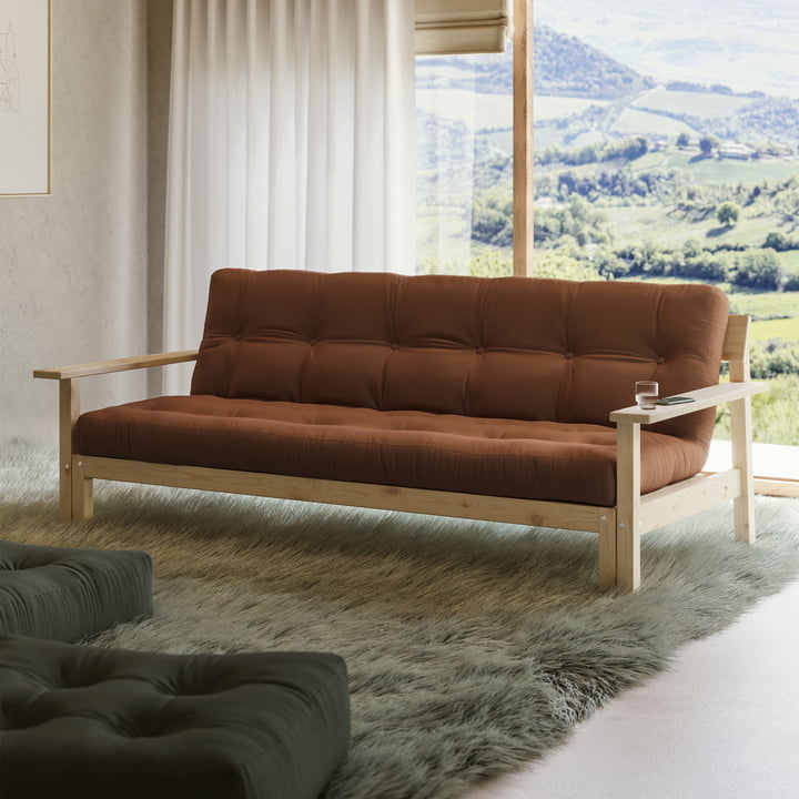 Unwind af Sovesofa, Natural Pine / Mokka fra Karup Design