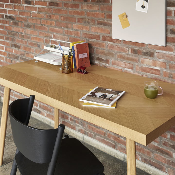 Herringbone spisebord fra Hübsch Interior