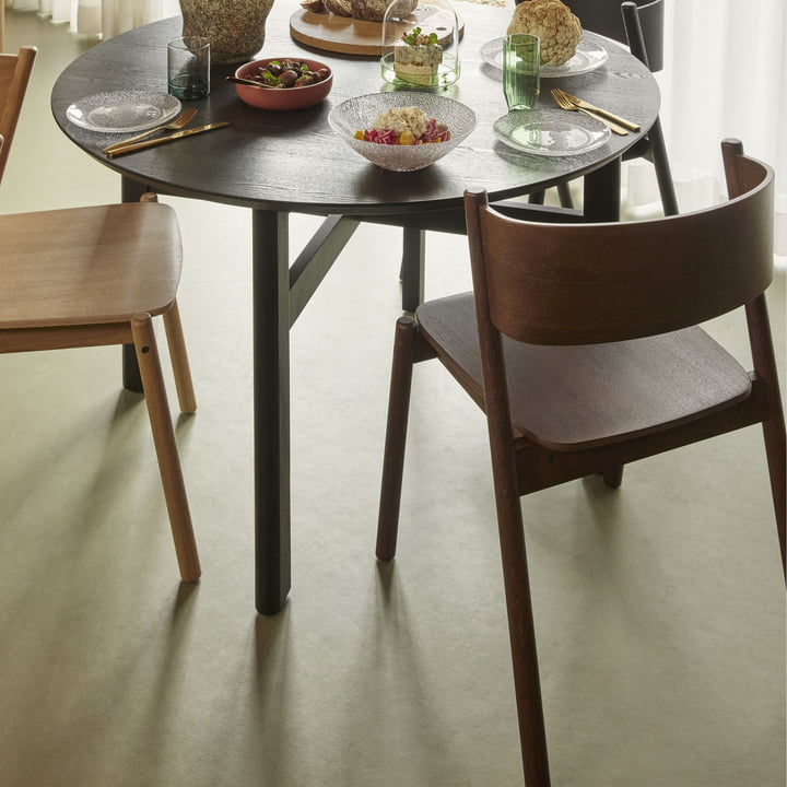 Oblique stol fra Hübsch Interior