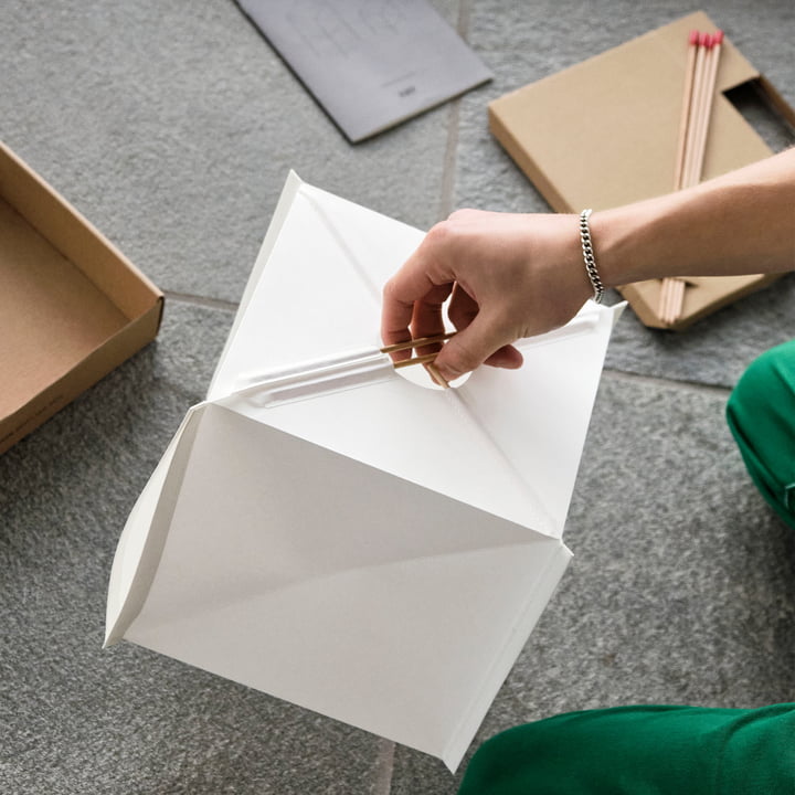 Paper Cube papir bordlampe fra HAY