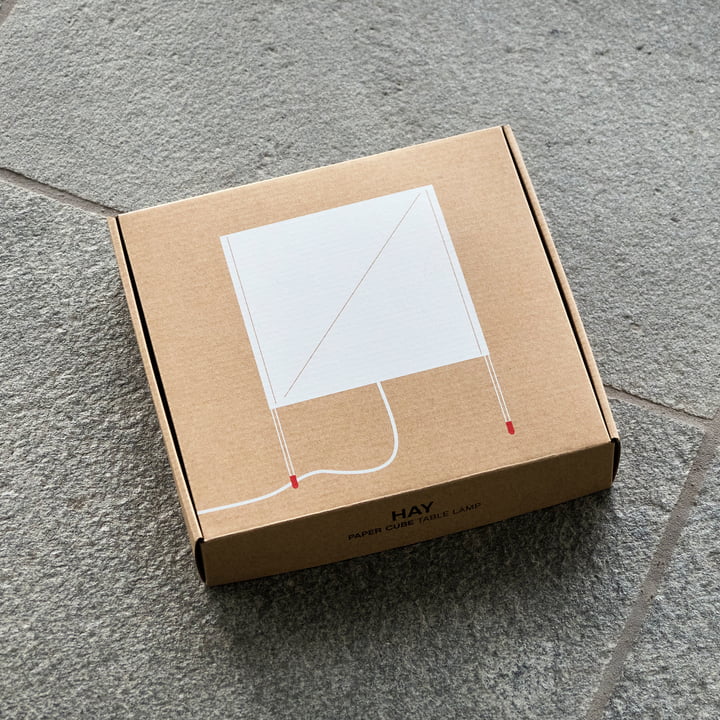 Paper Cube papir bordlampe fra HAY