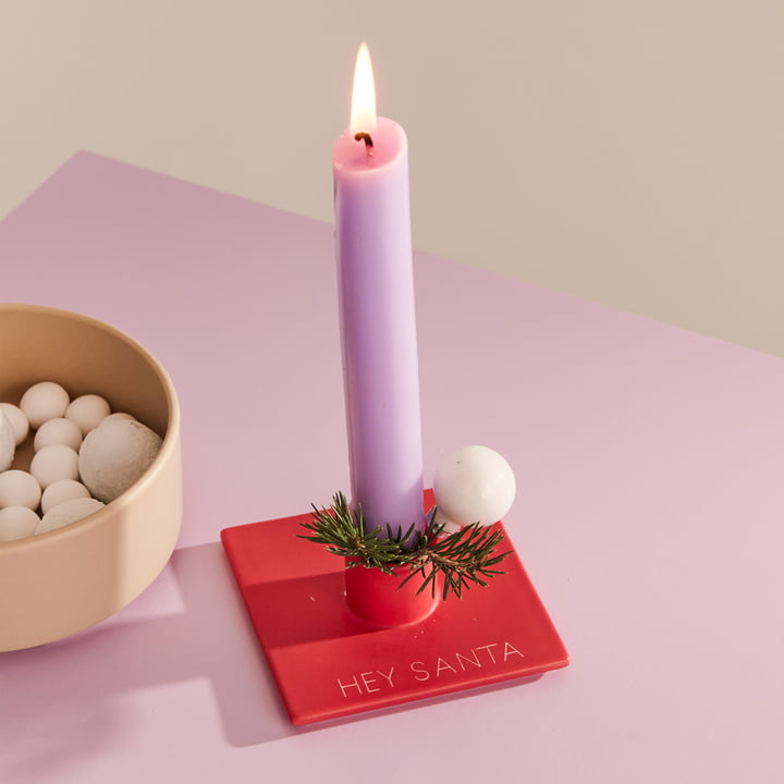 Tell your Christmas Story lysestage, Hey Santa / rød fra Design Letters