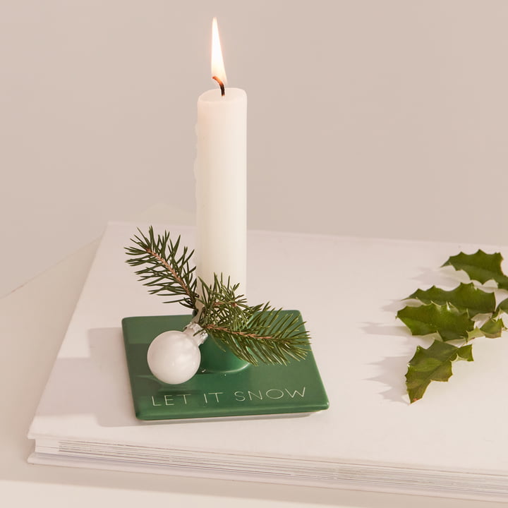 Tell your Christmas Story lysestage, Let it Snow / græsgrøn fra Design Letters